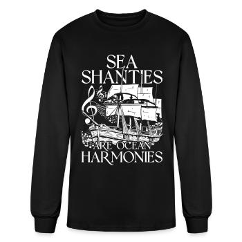 Sea Shanties Are Ocean Harmonies - Men's Long Sleeve T-Shirt - black - Front
