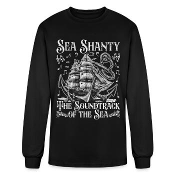 Sea Shanty The Soundtrack Of The Sea - Men's Long Sleeve T-Shirt - black - Front