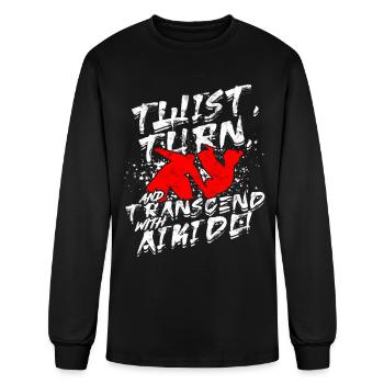Twist, Turn And Transcend With Aikido - Men's Long Sleeve T-Shirt - black - Front