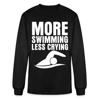 Swimmer Trainer Swimming Pool - Men's Long Sleeve T-Shirt - black - Front