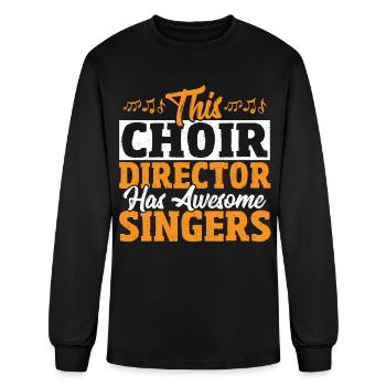 Musical Choir Church Singer Choral Choir Director - Men's Long Sleeve T-Shirt - black - Front