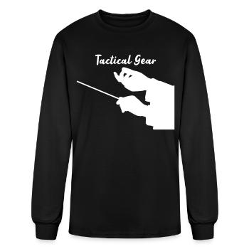 Conductor Orchestra Music Conducting - Men's Long Sleeve T-Shirt - black - Front