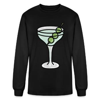 Martini Glas with Olives - Men's Long Sleeve T-Shirt - black - Front