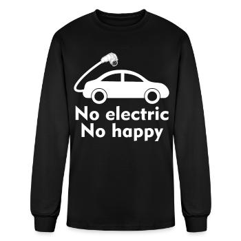 Electric Car Electric Vehicle - Men's Long Sleeve T-Shirt - black - Front