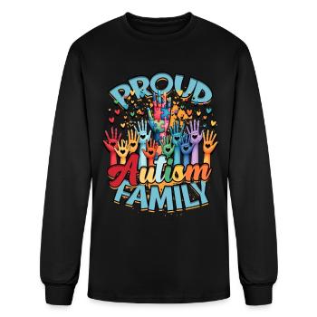 Autistic Autist Autism Proud Autism Family - Men's Long Sleeve T-Shirt - black - Front
