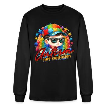 Autistic Autist Autism, not confusion - Men's Long Sleeve T-Shirt - black - Front