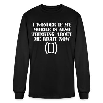 Cellphone Smartphone Mobile Phone - Men's Long Sleeve T-Shirt - black - Front