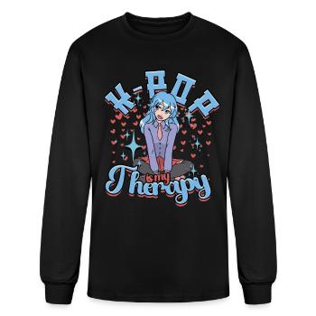 K-Pop Korean Music - Men's Long Sleeve T-Shirt - black - Front