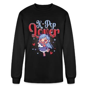 K-Pop Lover Korean Music - Men's Long Sleeve T-Shirt - black - Front