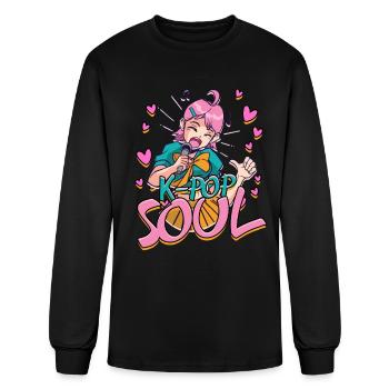 K-Pop Soul Korean Music - Men's Long Sleeve T-Shirt - black - Front
