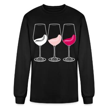 Wine Glasses Wine Drinker Vino - Men's Long Sleeve T-Shirt - black - Front