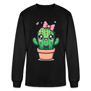 Chibi Cactus - Men's Long Sleeve T-Shirt - black - Front