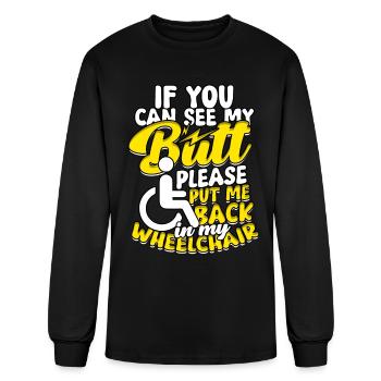 Paraplegic Wheelchair Handicap - Men's Long Sleeve T-Shirt - black - Front