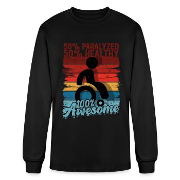 Paraplegic Wheelchair Handicap - Men's Long Sleeve T-Shirt - black - Front