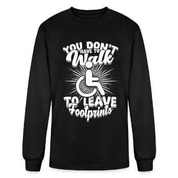 Paraplegic Wheelchair Handicap - Men's Long Sleeve T-Shirt - black - Front