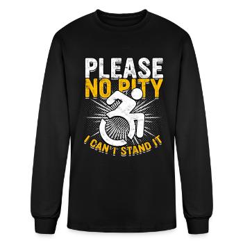 Paraplegic Wheelchair Handicap - Men's Long Sleeve T-Shirt - black - Front