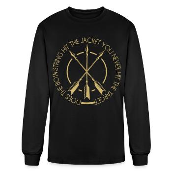 Compound Bow Archery Long Bow Archer - Men's Long Sleeve T-Shirt - black - Front