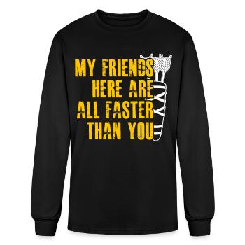 Archery Joke Compound Bow Recurve Bow - Men's Long Sleeve T-Shirt - black - Front