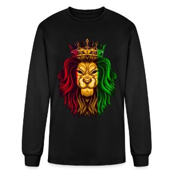 Jah reggae - T-shirt à manches longues Homme - noir - Devant