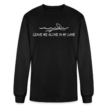 Swimmer Swimming Pool Triathlon - Men's Long Sleeve T-Shirt - black - Front