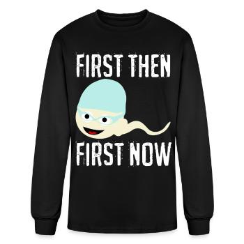 Triathlon Swimmer Swimming Sperm - Men's Long Sleeve T-Shirt - black - Front