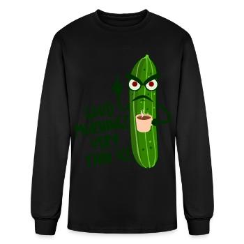 Grumpy Cucumber Cucumbers Pickles - Men's Long Sleeve T-Shirt - black - Front