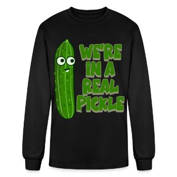 Cucumber Pickle Cucumbers Pickles - Men's Long Sleeve T-Shirt - black - Front