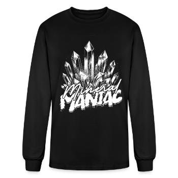 Geology Geologist Mineral Maniac - Men's Long Sleeve T-Shirt - black - Front