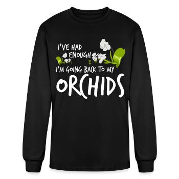 Phalaenopsis Flowers Orchid Orchids - Men's Long Sleeve T-Shirt - black - Front