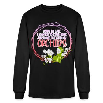Orchids Flowers Orchid Phalaenopsis - Men's Long Sleeve T-Shirt - black - Front