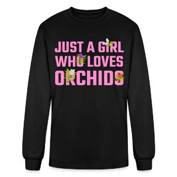 Orchids Flowers Phalaenopsis Orchid - Men's Long Sleeve T-Shirt - black - Front