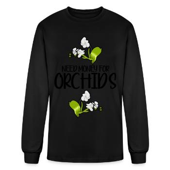 Orchid Flowers Phalaenopsis Orchids - Men's Long Sleeve T-Shirt - black - Front