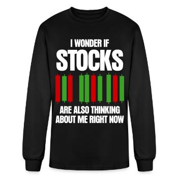Capitalism Stocks Stock exchange Trader - Men's Long Sleeve T-Shirt - black - Front