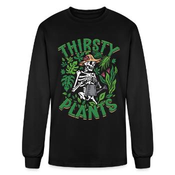 House Plants Thirsty Plants - Men's Long Sleeve T-Shirt - black - Front