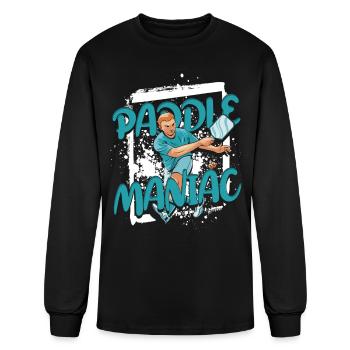 Pickleball Paddle Maniac - Men's Long Sleeve T-Shirt - black - Front