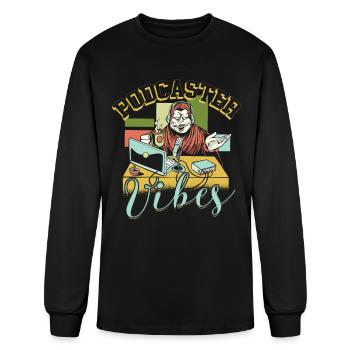 Podcast Podcaster Vibes Podcasting - Men's Long Sleeve T-Shirt - black - Front