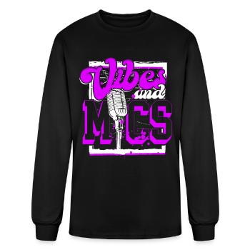 Podcast Podcaster Podcasting - Men's Long Sleeve T-Shirt - black - Front