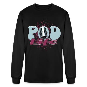 Podcast Podcaster Podcasting - Men's Long Sleeve T-Shirt - black - Front