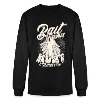 Appât fantôme Appât d’Halloween aujourd’hui Chasse demain - T-shirt à manches longues Homme - noir - Devant