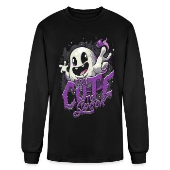 Appât fantôme Halloween Trop Mignon Pour Effrayer - T-shirt à manches longues Homme - noir - Devant