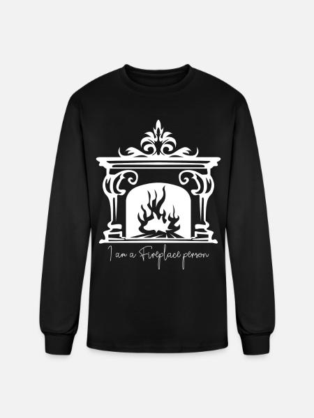Oven Nice Fireplace Firewood - Men's Long Sleeve T-Shirt - black