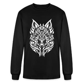 Dog Pet Tribal Tattoo - Men's Long Sleeve T-Shirt - black - Front
