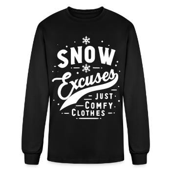 Snow Excuses Just Comfy Clothes - Men's Long Sleeve T-Shirt - black - Front