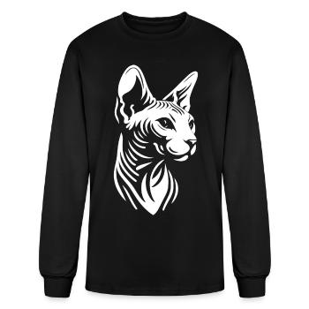Sphinx Cat Portrait - Men's Long Sleeve T-Shirt - black - Front