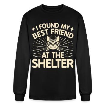 I Found My Best Friend at the Shelter - Men's Long Sleeve T-Shirt - black - Front