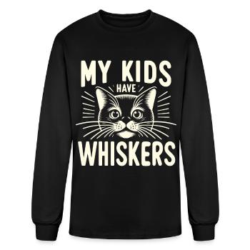 My Kids Have Whiskers - Men's Long Sleeve T-Shirt - black - Front