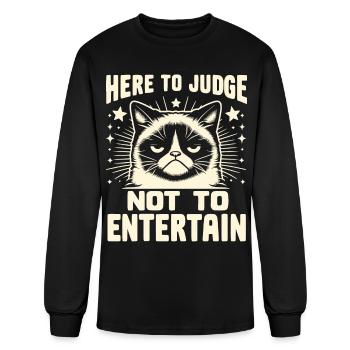 Here to Judge Not to Entertain - Men's Long Sleeve T-Shirt - black - Front