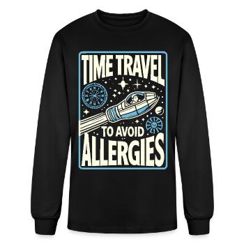 Time Travel to Avoid Allergies - Men's Long Sleeve T-Shirt - black - Front