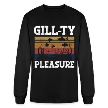Aquarium Fish Breeder Gill-ty Pleasure - Men's Long Sleeve T-Shirt - black - Front