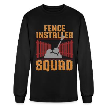 Fence Installer Fence Installer Squad - Men's Long Sleeve T-Shirt - black - Front
